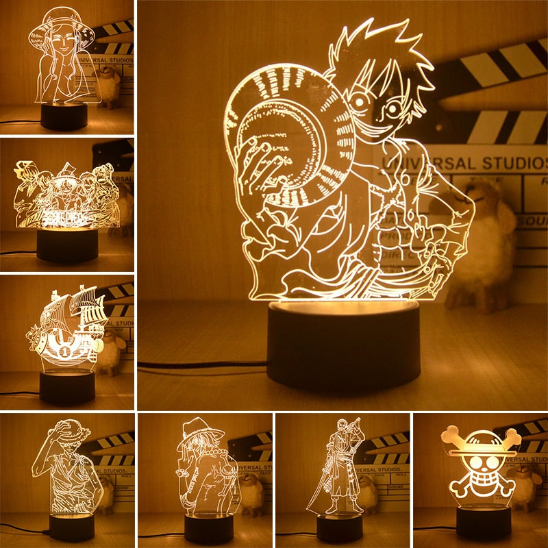 Luminárias 3D - One Piece Universogeeky