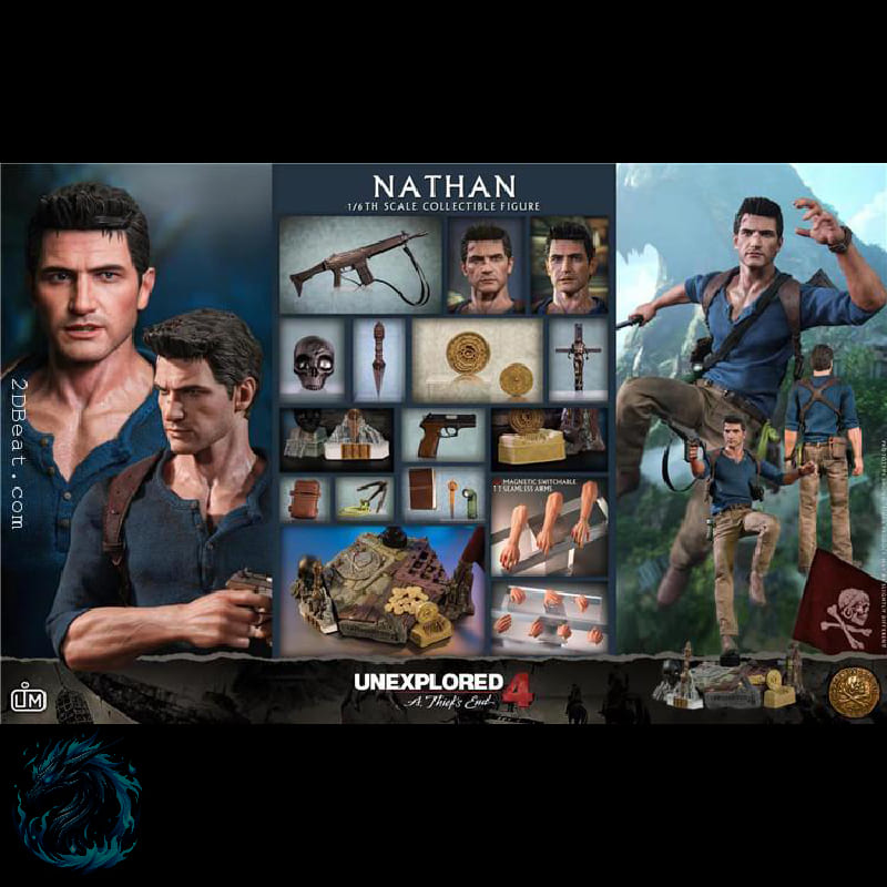 Action Figure Realista Nathan Drake Uncharted 4