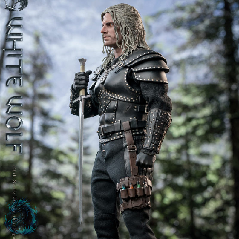 Action Figure Geralt de Rivia Lobo Branco Seriado