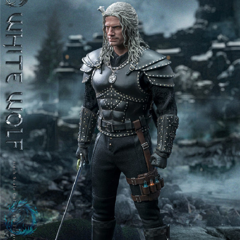 Action Figure Geralt de Rivia Lobo Branco Seriado