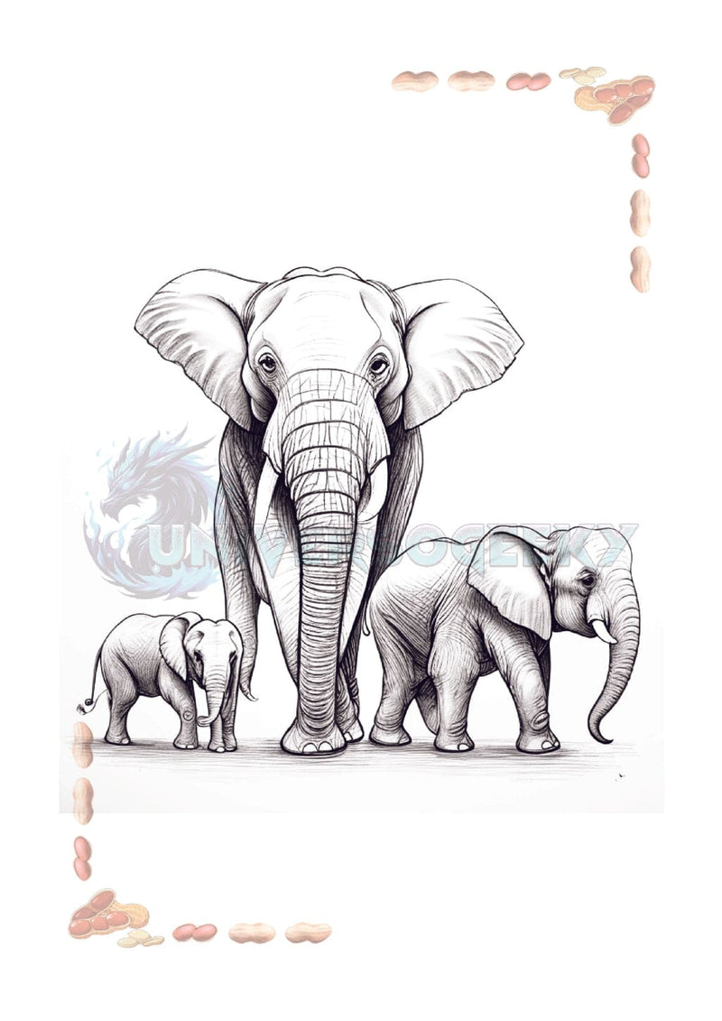 Elefantinhos Fantásticos Livro de Colorir