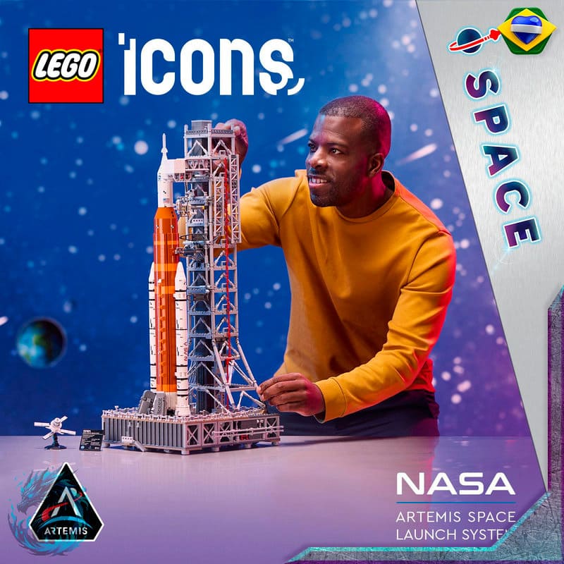 Lego Icons - Sistema de Lançamento Espacial Artemis da NASA