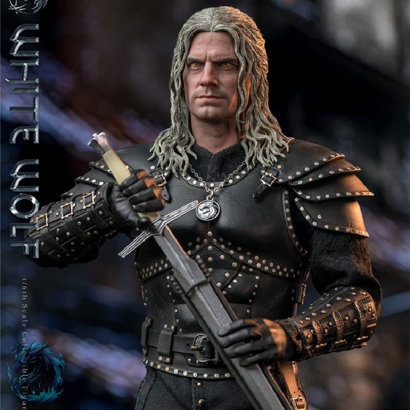 Action Figure Geralt de Rivia Lobo Branco Seriado