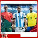 Action Figure Realista Neymar, Cristiano Ronaldo e Messi