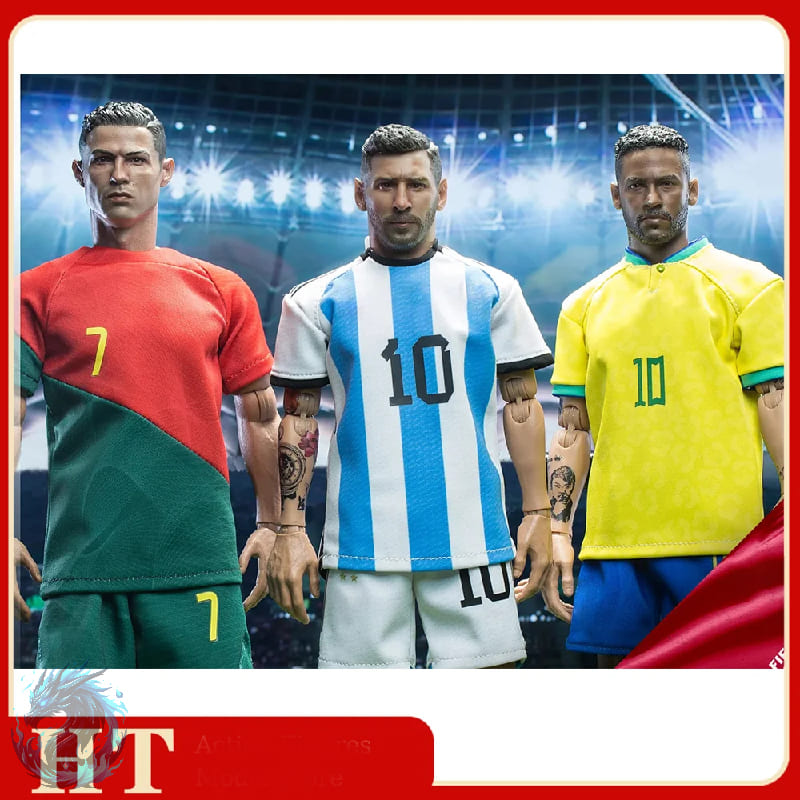 Action Figure Realista Neymar, Cristiano Ronaldo e Messi