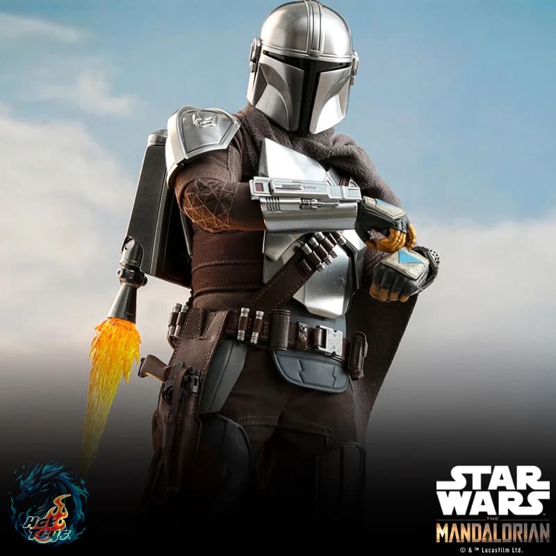 Action Figure Realista Mandalorian e Bebê