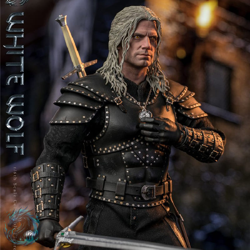 Action Figure Geralt de Rivia Lobo Branco Seriado