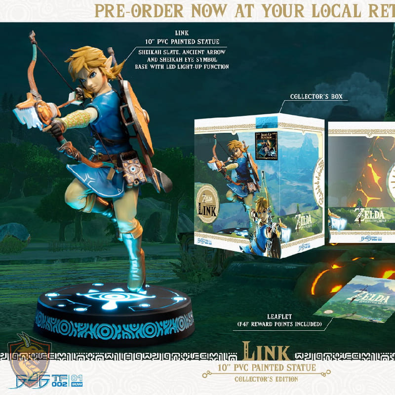 Action Figure de Link The Legend of Zelda Breath of the Wild Edição de Colecionador