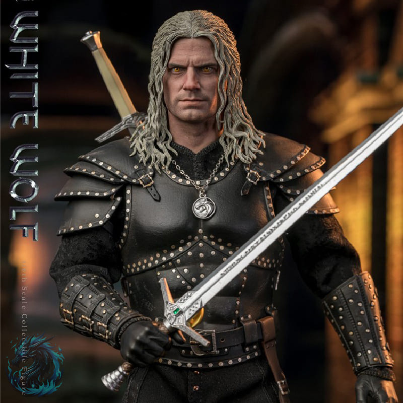 Action Figure Geralt de Rivia Lobo Branco Seriado