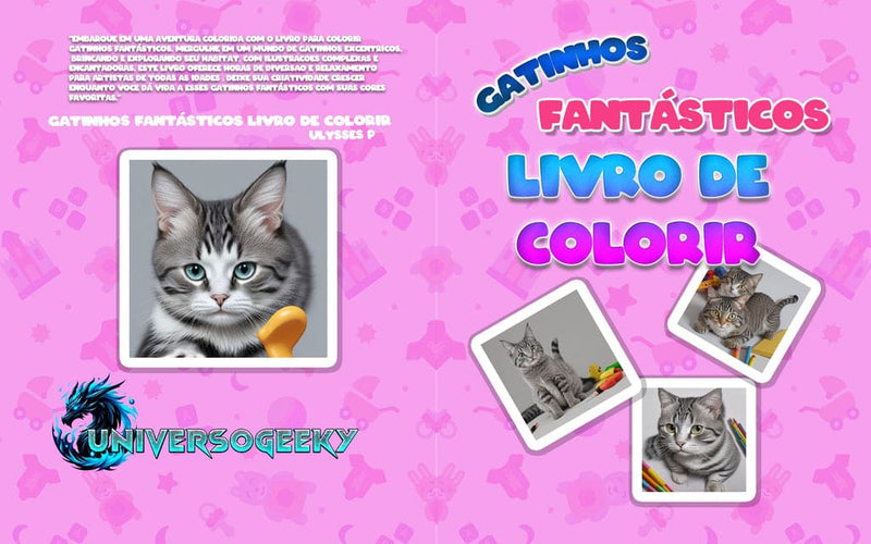 Gatinhos Fantásticos Livro de Colorir