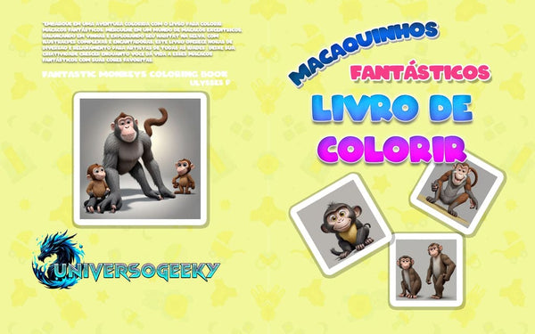 Macaquinhos Fantásticos Livro de Colorir