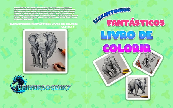 Elefantinhos Fantásticos Livro de Colorir