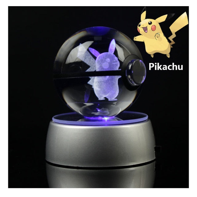 Pokebola de cristal com pokemon