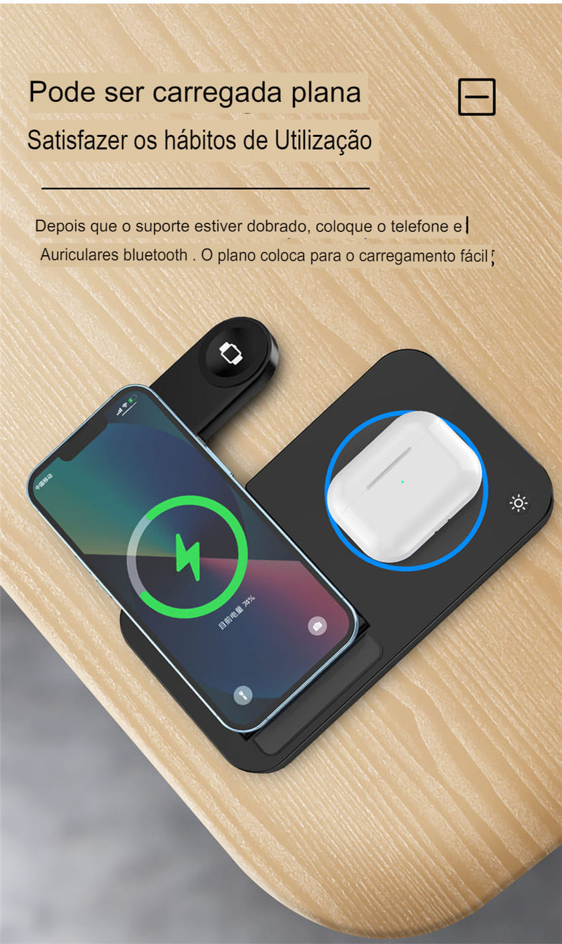 Suporte 4 em 1 para Carga de Indução | Iphone e Samsung