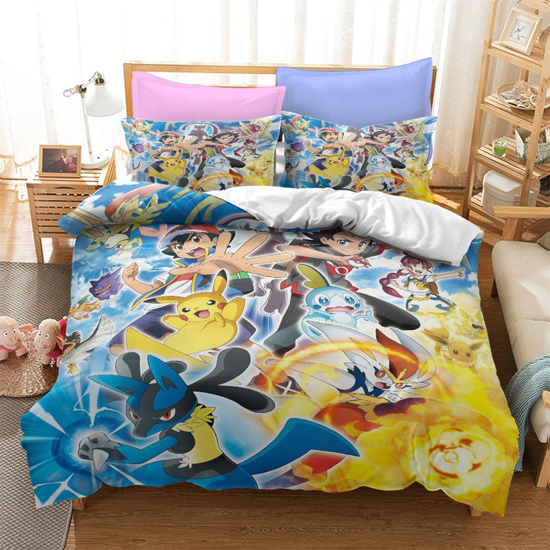 Roupas de Cama Tema Pokemon