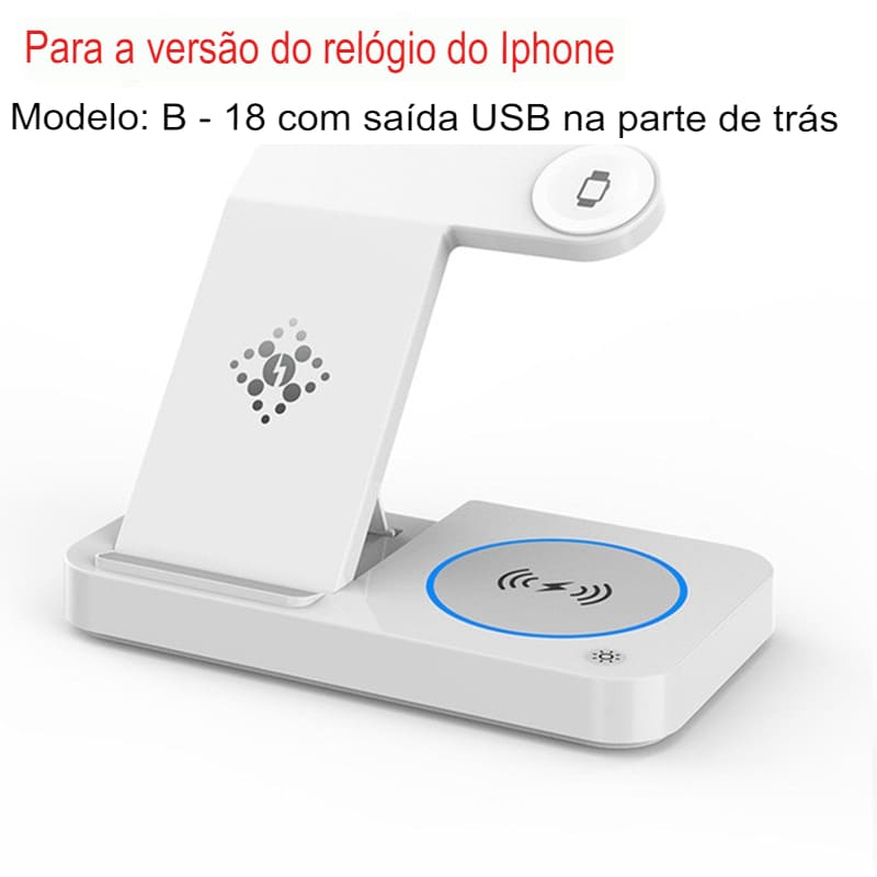 Suporte 4 em 1 para Carga de Indução | Iphone e Samsung