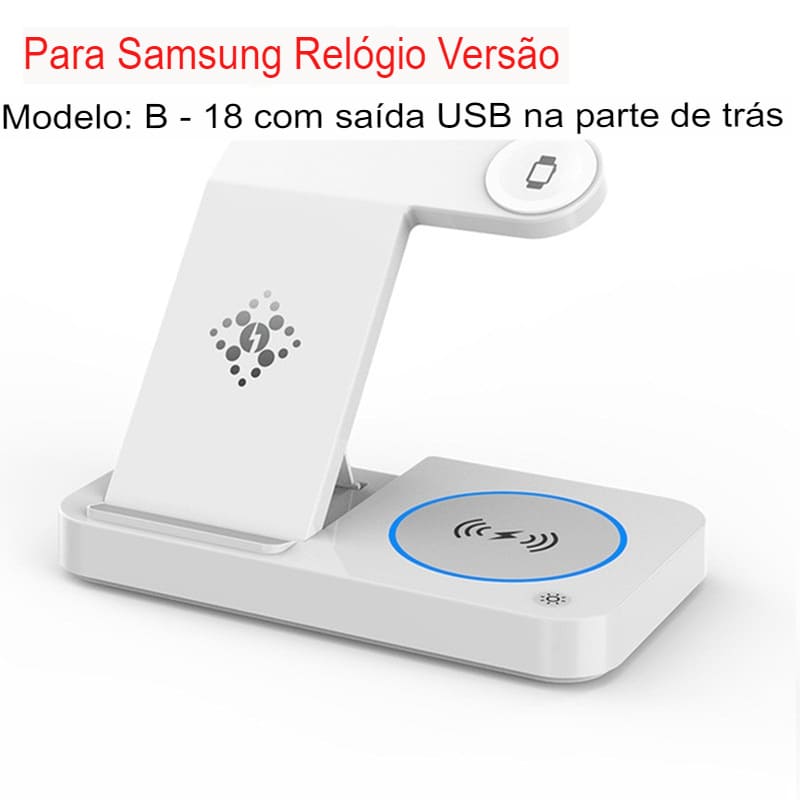 Suporte 4 em 1 para Carga de Indução | Iphone e Samsung