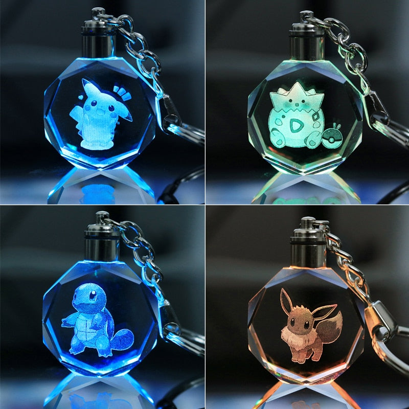 Chaveiro Cristal Luminoso Pokemon