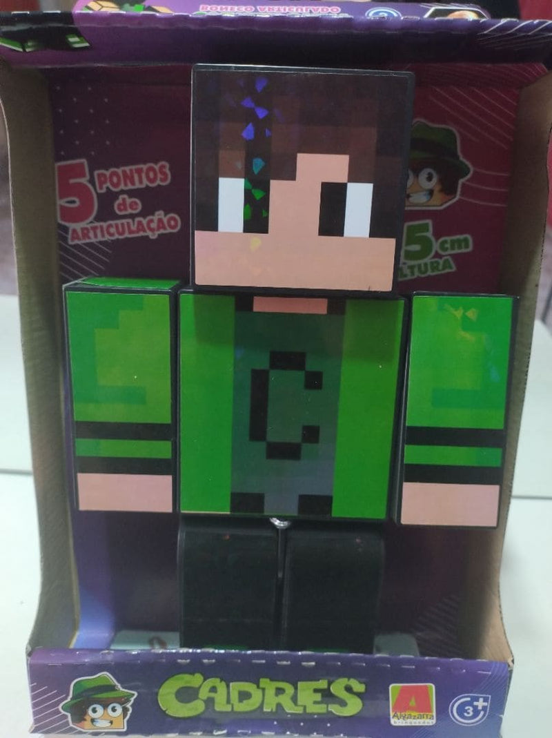 Kit 2 Bonecos Athos + Cadres Gamer Articulado Youtuber 25cm - Algazarra