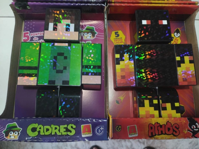 Kit 2 Bonecos Athos + Cadres Gamer Articulado Youtuber 25cm - Algazarra