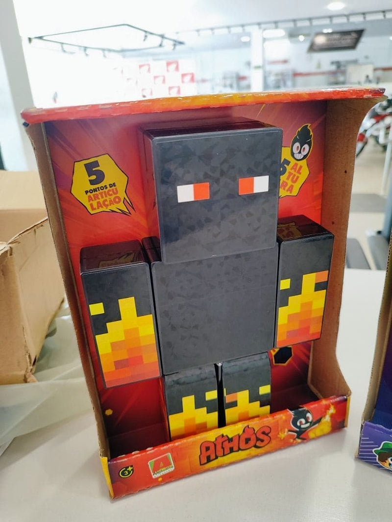 Kit 2 Bonecos Athos + Cadres Gamer Articulado Youtuber 25cm - Algazarra