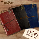 Caderno Harry Potter com Caneta de Pena | Kit Diário Vintage Geek | Sketchbook e Papelaria Kawaii*