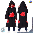 Capa Manto Akatsuki Bordado – Naruto Cosplay Itachi Infantil e Adulto