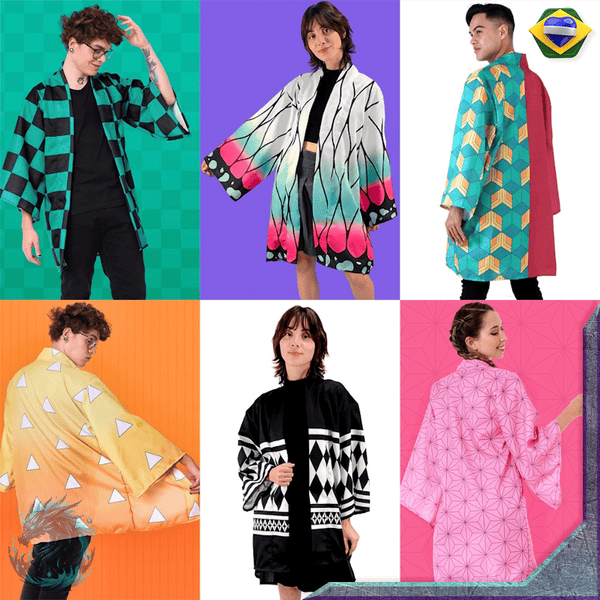 Kimono Manto Demon Slayer – Tanjiro Cosplay Kimetsu no Yaiba