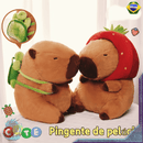 Capivara de pelúcia pingente água cobaia boneca boneca bolsa escolar charme chaveiro periferia*