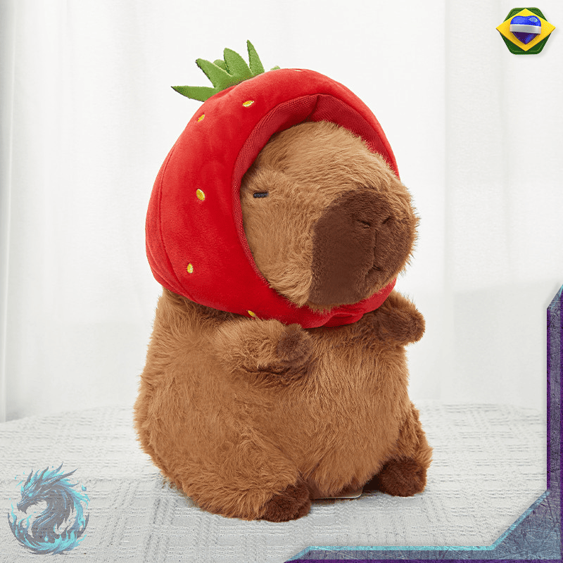 Capivara de pelúcia pingente água cobaia boneca boneca bolsa escolar charme chaveiro periferia*