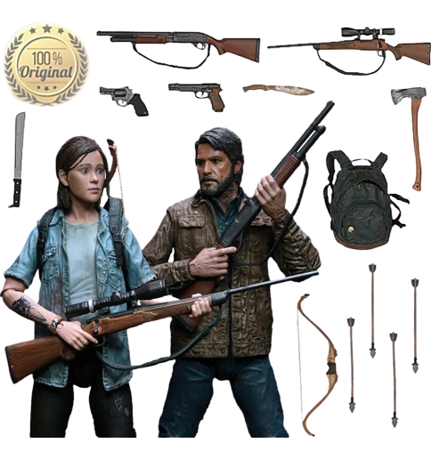 Action Figure totalmente Articulados de Joel e Ellie The Last Of Us Part 2