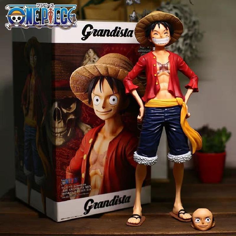 Action Figure Luffy - One Piece | + 2º Rosto de Brinde 27cm