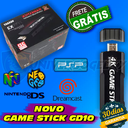 Game Retrô GD10 2023 | Chip Atualizado + Poder e 60 FPS + 1 Controle de Brinde + 2 E-books