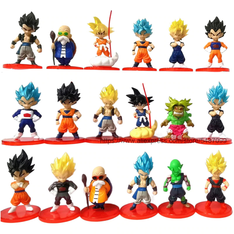 Action Figure Majin Boo Dragon Ball Lote com 8 Un  Todas as Transformações  de Majin Boo Universogeeky