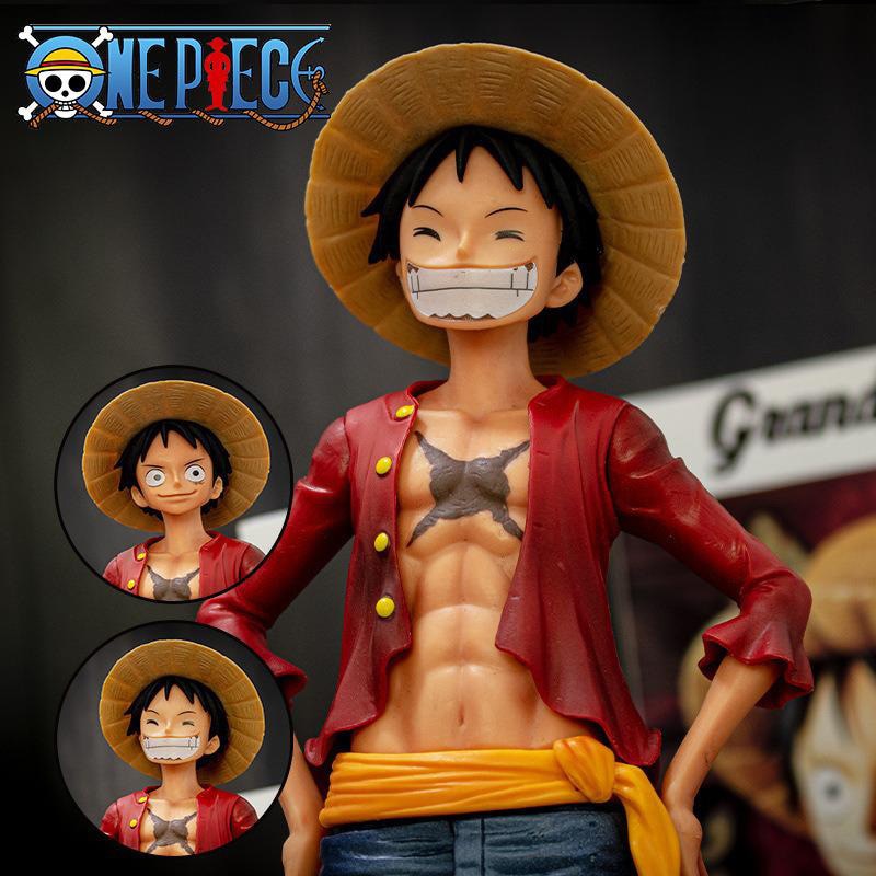 Action Figure Luffy - One Piece | + 2º Rosto de Brinde 27cm