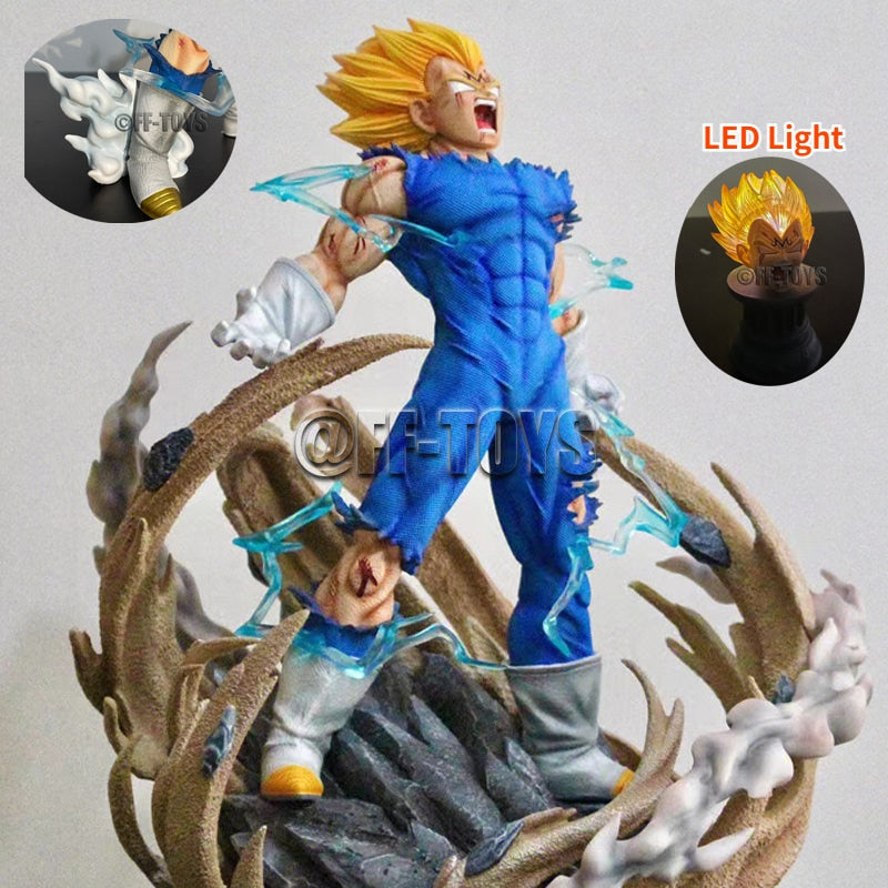 Action Figure Vegeta Transformação + Brinde Cabeça de Led