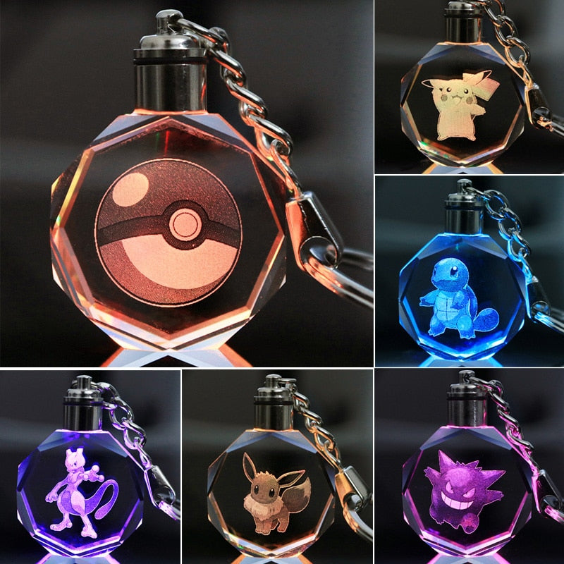 Chaveiro Cristal Luminoso Pokemon