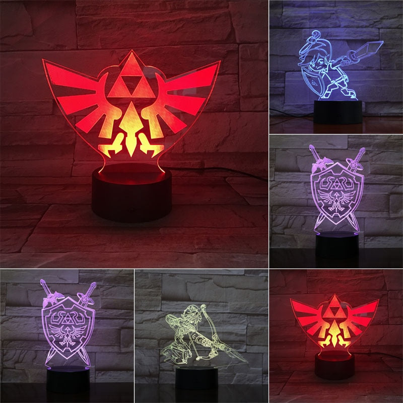 Luminária 3D do Tema The Legend of Zelda