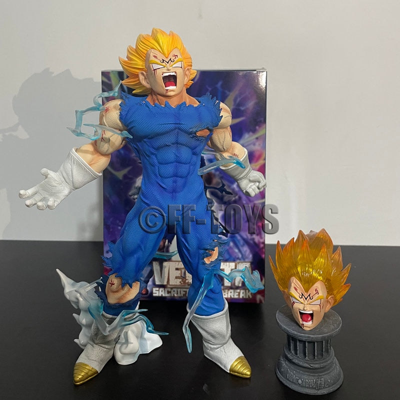 Action Figure Vegeta Transformação + Brinde Cabeça de Led