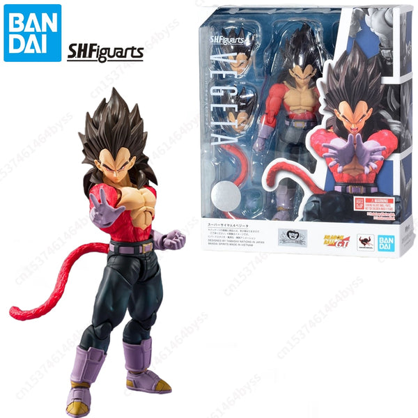 Action Figure Super Saiyan 4 Vegeta, Goku e Majin Boo