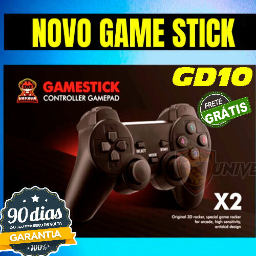 🔥 Game Retrô GD10 2023 | Chip Atualizado + Poder e 60 FPS + 1 Controle de Brinde + 2 E-books